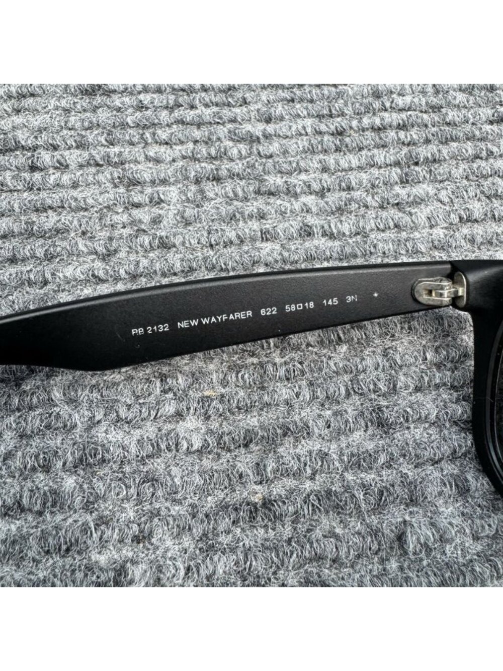 Ray-Ban New Wayfarer FRAMES ONLY RB2132 622 58-18-145 Black Sunglasses Italy - Picture 10 of 11